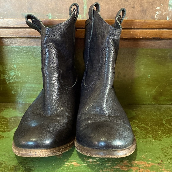 Frye Leather Ankle Western Booties- Size 7 - Picture 4 of 16